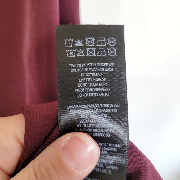 City Chic Women's Burgundy Short Sleeve Bow & Tie Dress Size XXL/24 - Picture 9 of 10